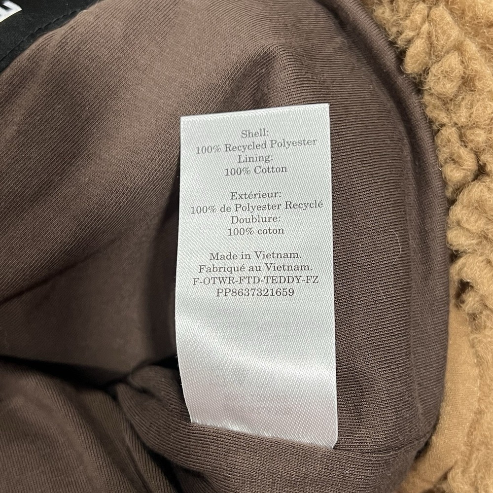 Everlane The ReNew Fleece Full Zip Shearling Inspired Teddy Bear Jacket Sz Large - Picture 5 of 9